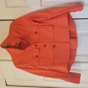 ❤CAbi Orange Cotton Jacket Size Petite Small